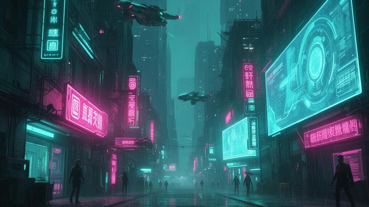 Cyberpunk aesthetic example