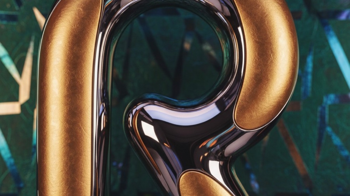 Metallic Typography aesthetic example