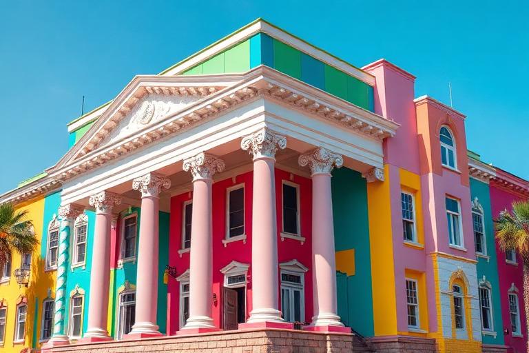 Architectural Postmodernism aesthetic example
