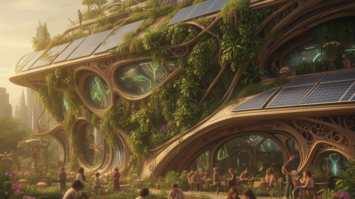 Example of the Solarpunk aesthetic