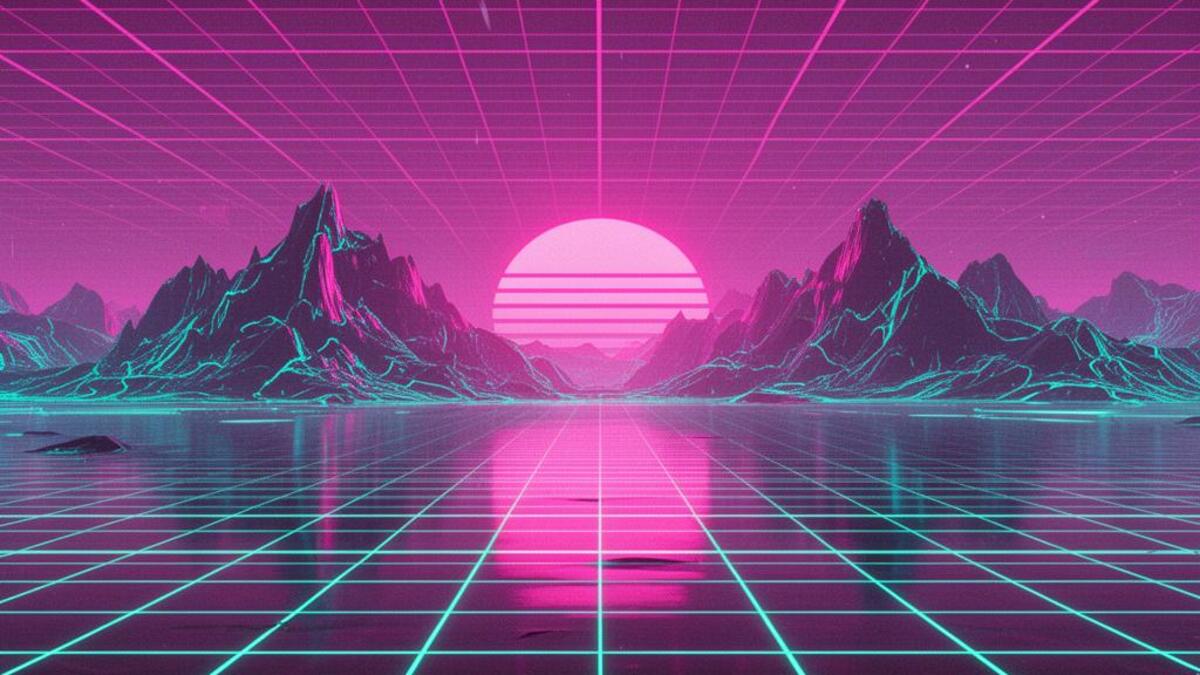 Synthwave aesthetic example