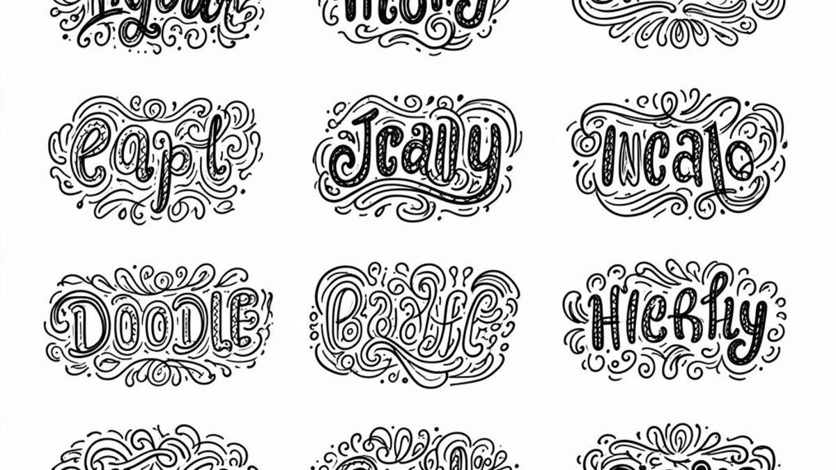 Type Doodles aesthetic example